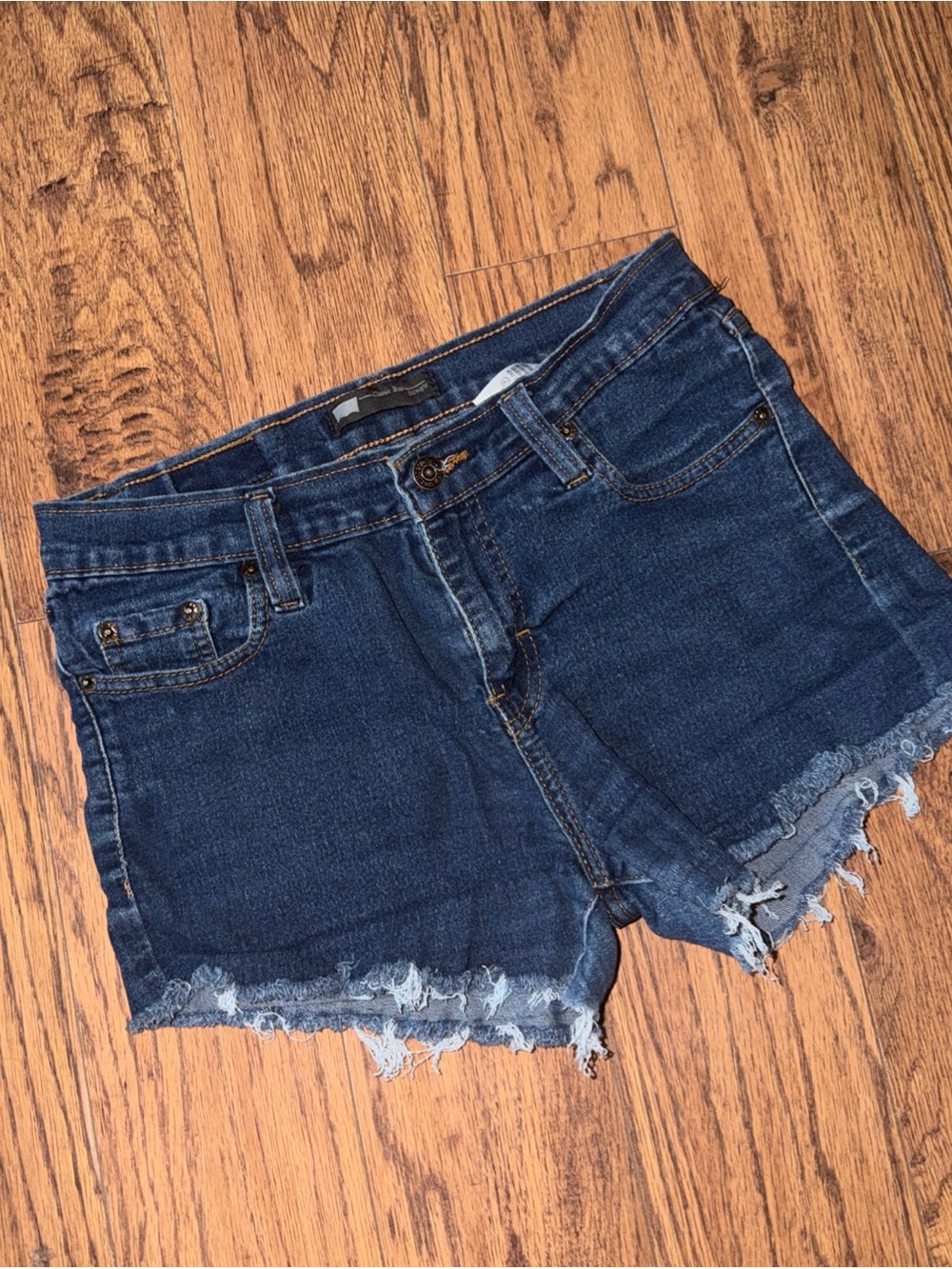 Levi’s 423 High Rise Cutoff Denim Shorts Women’s Sz 11 Distressed Jorts Vintage